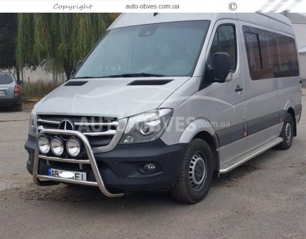 High bull bar VW Crafter - type: without grill, with headlights + 70$ фото 1