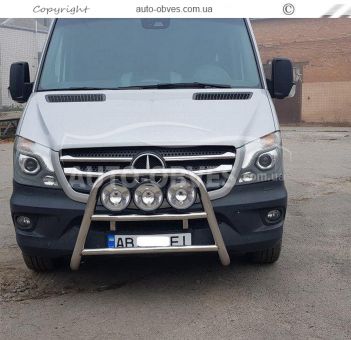 High bull bar VW Crafter - type: without grill, with headlights + 70$ фото 2