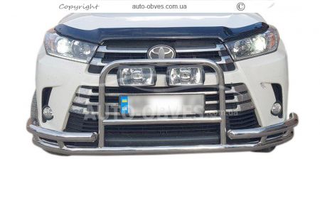 Toyota Highlander front bumper protection фото 0