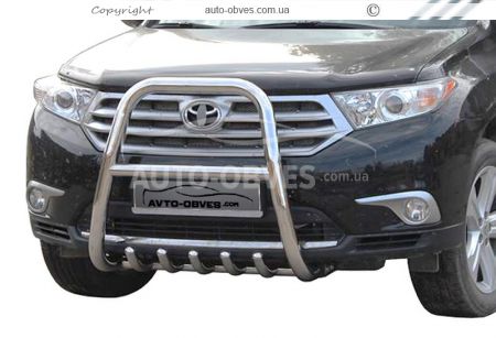 Toyota Highlander front bumper protection фото 0
