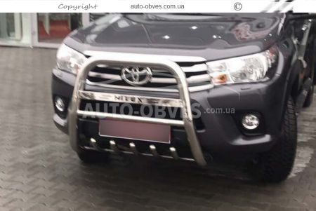Front bumper guard Toyota Hilux 2015-2020 фото 1