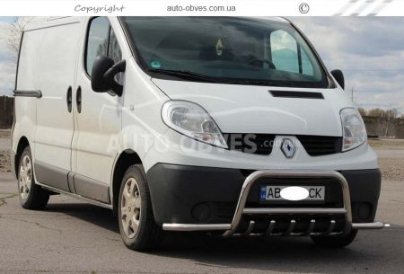 Renault Trafic front bumper protection - type: with additional tubes фото 2