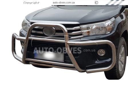 Front bumper guard Toyota Hilux 2015-2020 фото 0