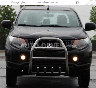 Кенгурятник высокий Mitsubishi L200 2015-2018 - тип: до капота фото 2