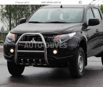 Кенгурятник высокий Mitsubishi L200 2015-2018 - тип: до капота фото 3