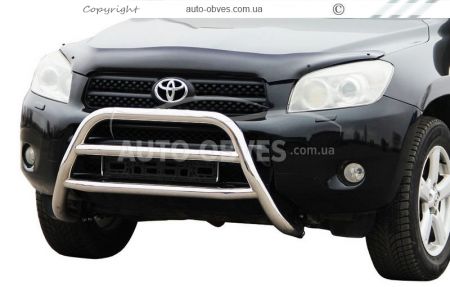 Front bar Toyota Rav4 2006-2010 - type: 2 jumpers фото 0