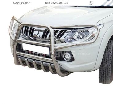 Front bumper protection Mitsubishi L200 2015-2018 фото 0