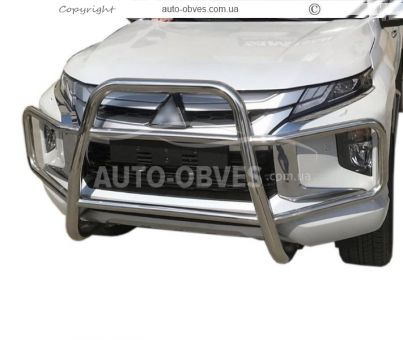 Защита переднего бампера Mitsubishi Pajero Sport 2020-…, под заказ до 10 дней фото 0