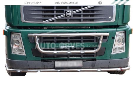 Volvo FH euro 5 front bumper protection - additional service: installation of diodes фото 1