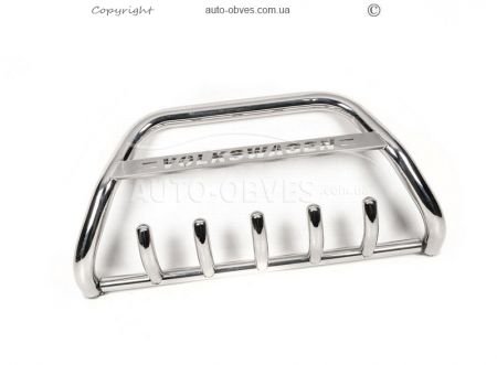 Bull bar Volkswagen Caddy 2004-2010 - type: with logo фото 3