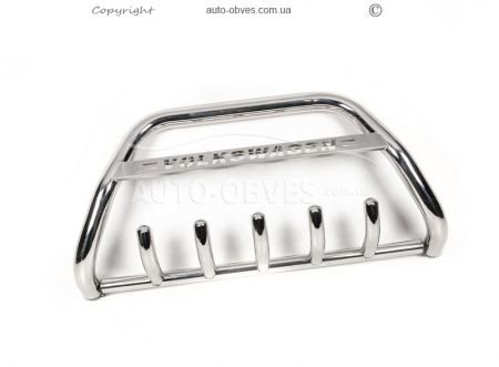 Bull bar Volkswagen Caddy 2010-2015 - type: with logo фото 4