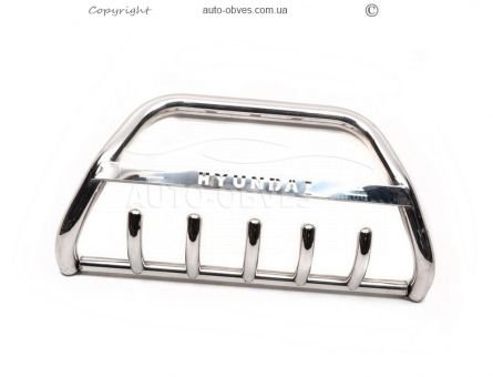 Bull bar Hyundai Tucson 2019-2021 - type: with logo фото 3