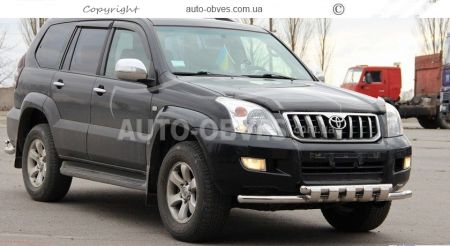 Защита бампера Toyota Prado 120 2003-2008 - тип: модельная с пластинами фото 2