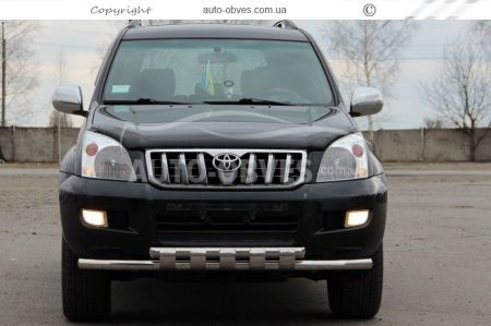 Защита бампера Toyota Prado 120 2003-2008 - тип: модельная с пластинами фото 3