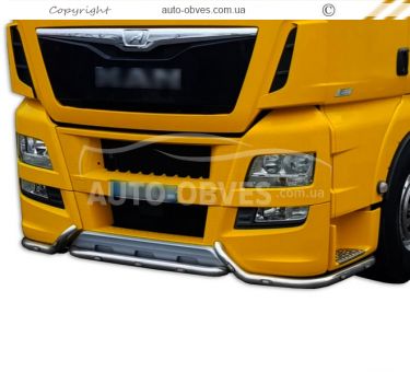 Защита переднего бампера MAN TGX, TGS euro 6 - доп услуга: установка диодов фото 0