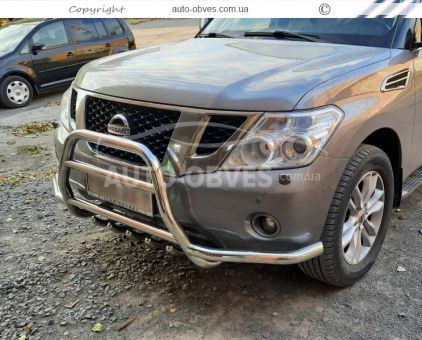 Захист переднього бампера Nissan Armada - тип: з дод трубками фото 3