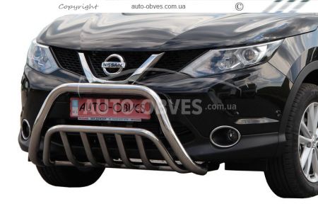 Barrier bar Nissan Qashqai 2014-2017 - type: double фото 1