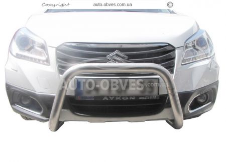 Front bumper protection Suzuki SX 2014-2017 restyle - type: model product фото 0