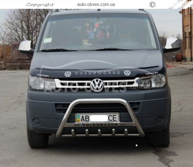 Кенгурятник Volkswagen T5 2010-2015 - тип: с логотипом фото 1