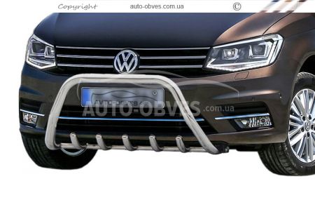 Кенгурятник Volkswagen Caddy 2015-2020 - тип: без перемычки фото 0