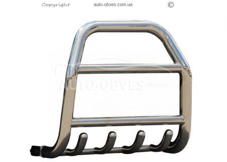 High bull bar VW Amarok 2016-2022 - type: up to the hood фото 1
