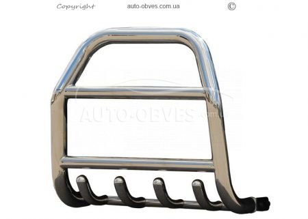 High bull bar Nissan X-Trail t31 2007-2014 - type: up to the hood фото 1