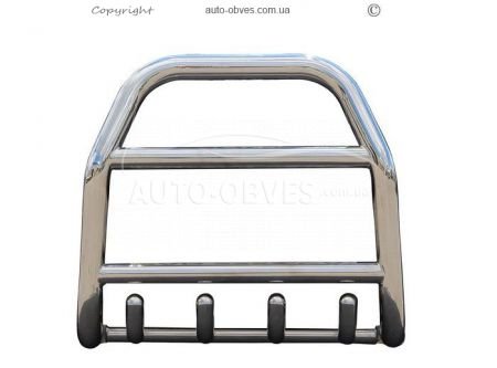 High bull bar Mitsubishi Outlander 2015-2020 - type: up to the hood, under the order фото 2