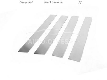 Covers for door pillar moldings Nissan Qashqai 2007-2014 stainless steel фото 1