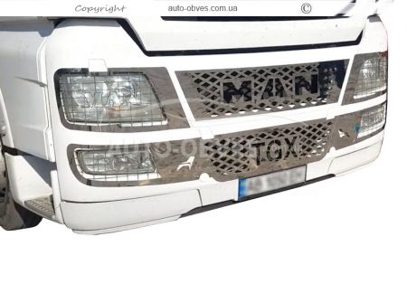 Set of overlays for headlights and radiator grilles MAN TGX фото 1