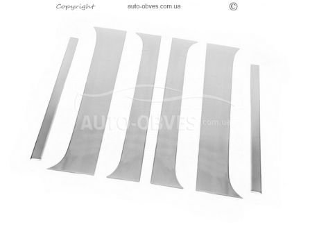 Stainless steel trims for door pillars Nissan Navara D40 фото 0