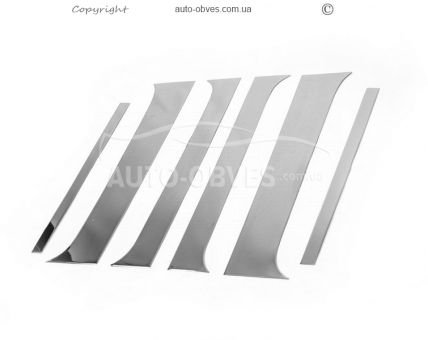 Stainless steel trims for door pillars Nissan Navara D40 фото 1