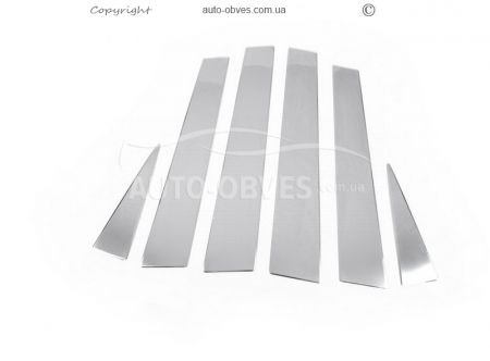 Covers for door pillars Volkswagen Touareg 6 pcs, stainless steel фото 0