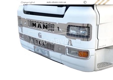 Set of overlays for the radiator grille and headlights MAN TGA фото 1
