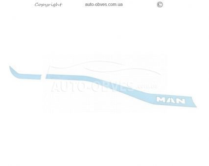 Молдинги на бічні двері під склом MAN TGX 2020-... - тип: 4 шт фото 2