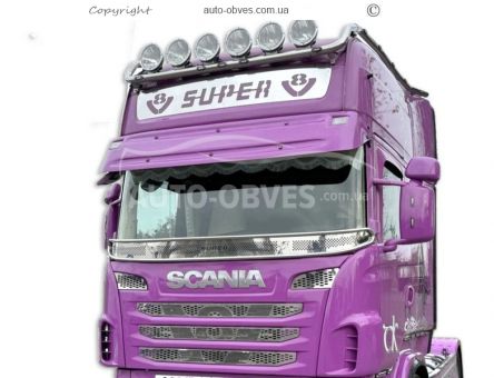 Дефлектор капота мухобойка Scania с надписью "Super" фото 2