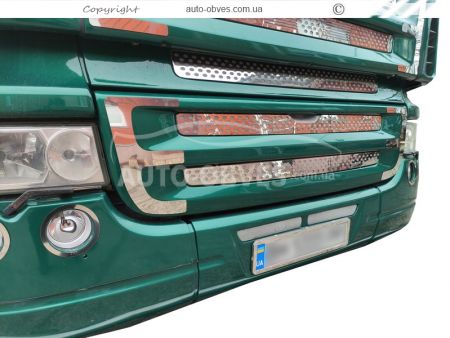 Накладки на бічні частинки решітки Scania 2004-2010 фото 7