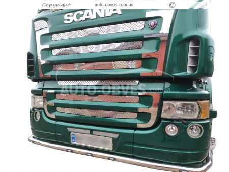 Накладки на бічні частинки решітки Scania 2004-2010 фото 3