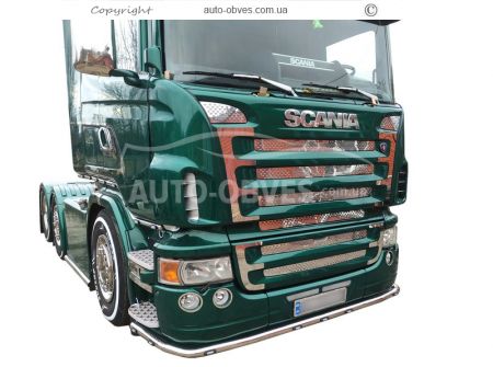Накладки на решітку і коло решітки Scania 2004-2010 з написом V8 - повний комплект фото 5