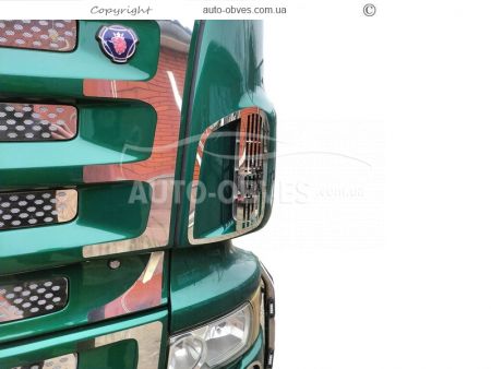Накладки на повітрезабірники з сіткою Scania всі моделі фото 10