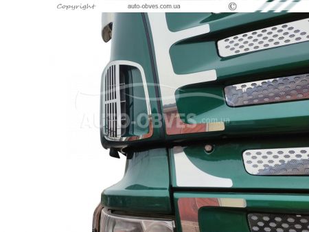 Накладки на повітрезабірники з сіткою Scania всі моделі фото 5