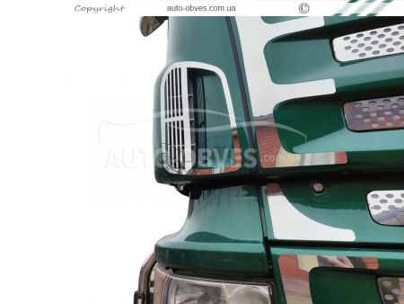 Накладки на бічні частинки решітки Scania 2004-2010 фото 11