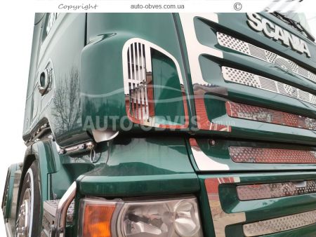 Накладки на повітрезабірники з сіткою Scania всі моделі фото 7