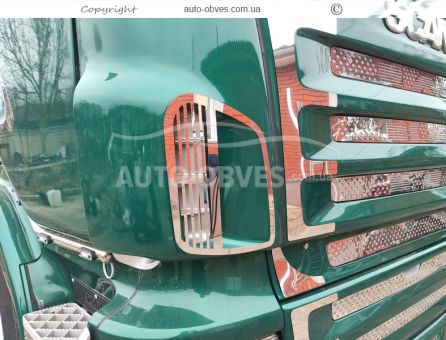 Накладки на повітрезабірники з сіткою Scania всі моделі фото 8