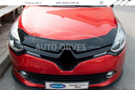 Дефлектор капота мухобойка Renault Clio IV 2012-2019 - тип: турция фото 3