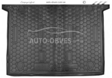 Trunk mat Fiat Doblo 2015-... 7 seats short base - type: polyurethane фото 0