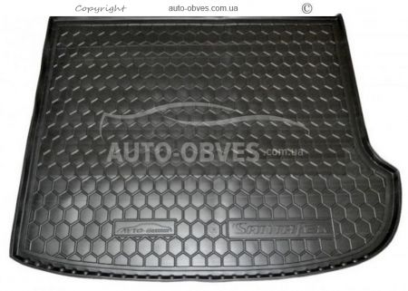 Trunk mat Hyundai Santa Fe CM 2006-2010 - type: polyurethane, 7 seats фото 0