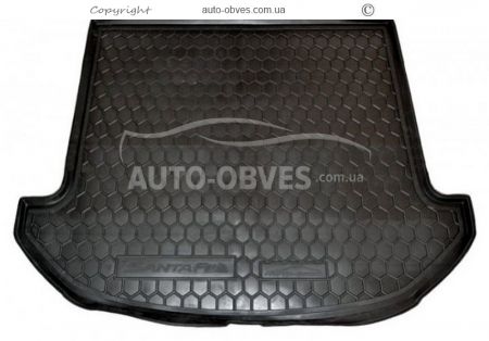 Коврик в багажник Hyundai Santa Fe DM 2013-2016 - тип: полиуретан, 7 мест фото 0