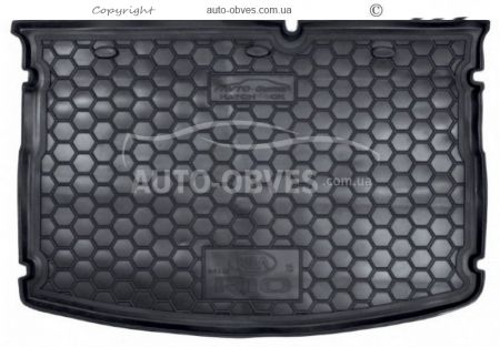 Килимок в багажник Kia Rio 2015-2017 хб - тип: поліуретан, MID без органайзера фото 0