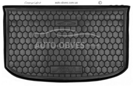 Коврик в багажник Kia Soul PS 2014-2018 верхняя полка с органайзером - тип: полиуретан фото 0