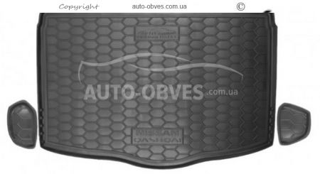 Trunk mat Nissan Qashqai 2018-2021 bottom shelf - type: polyurethane фото 0